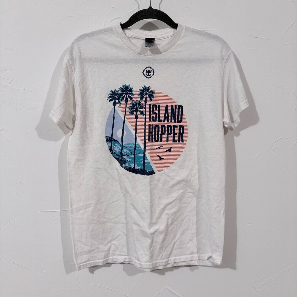 Gildan Cotton T-Shirt Royal Caribbean Island Hopper M, beach, vacation